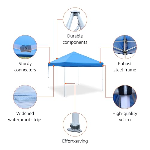 Amazon Basics Outdoor Pop Up 10 x 10 Canopy Tent for Events, Portable with Easy Setup, Sun Shelter for Outdoor Activities,...