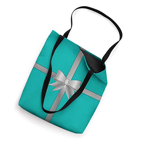 Blue Gift Box Gift Wrap Ribbon Tote Bag