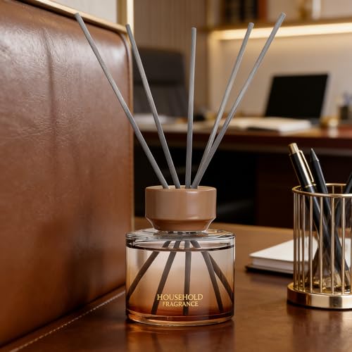 Reed Diffuser Set - 3.38 fl oz (100ml) Black ice Oil Diffusers | 5 Premium Reed Sticks | Home Fragrance Oil for Bathroom, ...