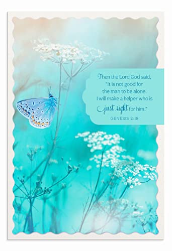 DaySpring - Anniversary Butterflies - 4 Floral Butterfly Designs Assortment with Scripture - 12 Anniversary Boxed Cards & ...