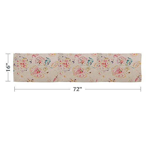 SARO LIFESTYLE - 13010.N1672B Primavera Collection Table Runner, 16" x 72", Natural