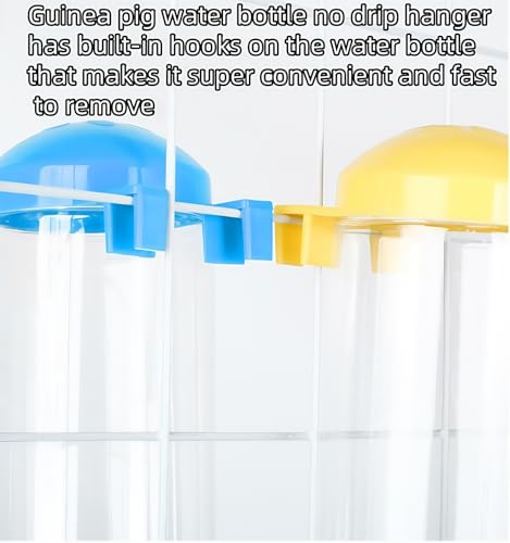 2 Pcs 16Oz Guinea Pig Water Bottle No Drip Small Animal Water Bottle, for Hamster/Small Pet/Bunny/Ferret/Hamster/Guinea Pi...