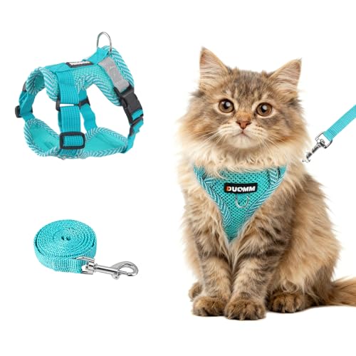 wanheart Cat Harness and Leash Set - Escape Proof Adjustable Breathable Vest for Cats, Soft Mesh Padded Harness with Refle...