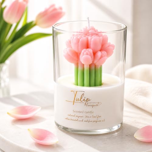 Verdyn Orange Flower Shape Soy Wax Scented Candles 100% Natural Soy Wax | Relaxing Aromatherapy Candle | Housewarming Gift...