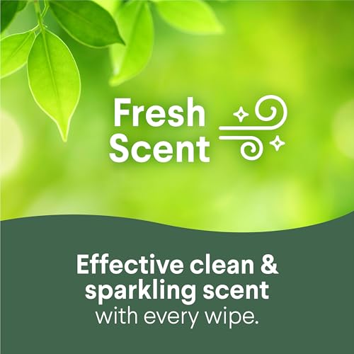 Clorox Disinfecting Cleaning Wipes for Spring Cleaning & Allergy Season, Bleach Free, Fresh Scent and Crisp Lemon, 75 Coun...