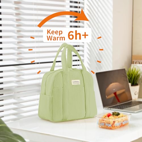 belaven Insulated Lunch Bag for Women, 6-Hour Cold Retention Cooler Tote with Sturdy Handle, 15-Can Spacious Capacity, Lea...