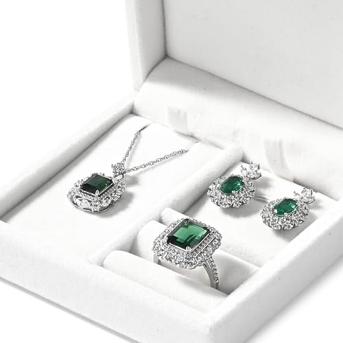 Papten 3-in-1 Velvet Jewelry Set Gift Box: Earring, Ring, Necklace Boxes - Small Jewelry Storage for Travel, Birthday, Mot...
