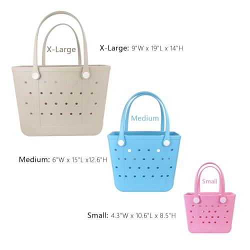 Addoklm Lightweight Extra large Rubber Beach Bag Small mini Tote Bag for Gym Waterproof medium Open Handbag for Pool Sports