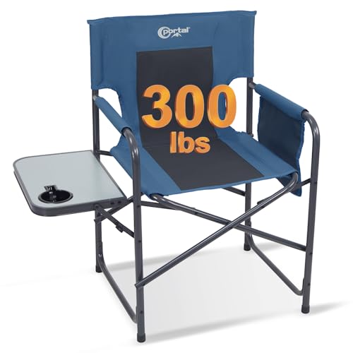 Portal Directors Chair Camping Chairs for Adults with Side Table Folding Lawn Chairs for Adults, Directors Chairs Foldable...
