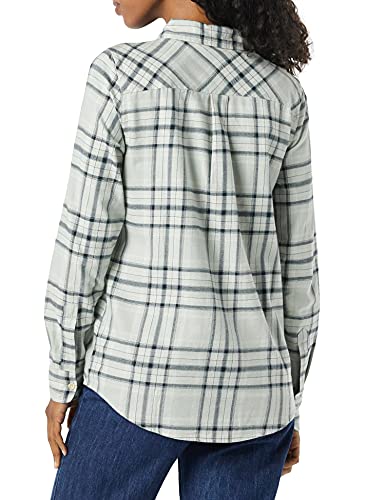 Amazon Essentials Women's Regular-Fit Long-Sleeve Lightweight Plaid Flannel Shirt