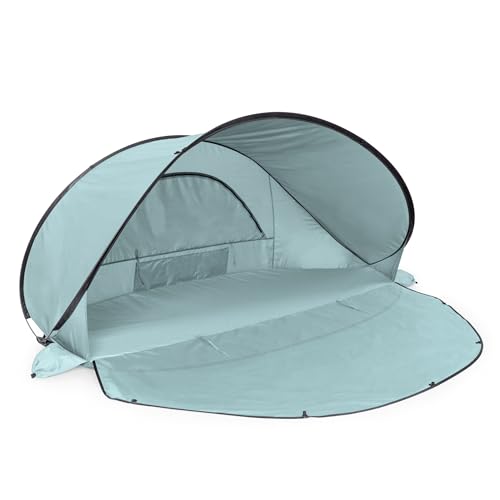 Picnic TIME Manta Portable Beach Tent, Fully-Assembled Pop Up Tent, Beach Shade and Sun Shelter, Instant Outdoor Shade wit...