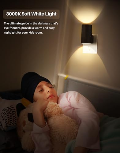 Night Lights Plug into Wall, LED Plug in Night Light, Dusk to Dawn Light Sensor, 0-100LM Adjustable Brightness Wall Light,...