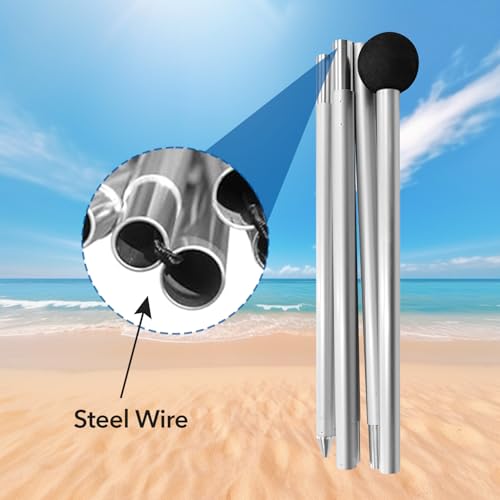 Beach Shade Canopy with Beach Blanket Phone Case Sun Shelter Umbrella UPF50+ Protection Portable 7.5X7.5Ft Camping Tents f...