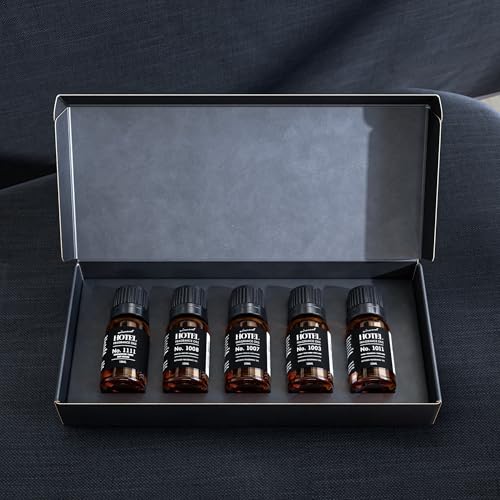 AirScent Hotel Diffuser Oil Gift Set - Inspired by The Most Popular 5-Star Hotel Scents - 10 mL, 0.34 fl oz Fragrance Oil ...