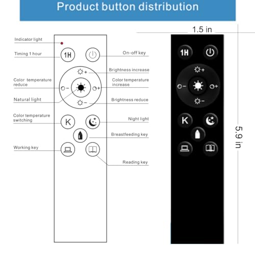 AILEMING LED Bulb with a 2.4GHz Remote Control, A60 Smart Light Bulb for Lamp, Bedroom, Mood Soothing,12W 1000lm,100W Equi...