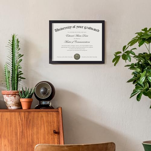 upsimples Certificate Frame with Clear Plexiglass, 8.5 by 11 Picture Diploma Document Degree Frames for Wall and Tabletop,...