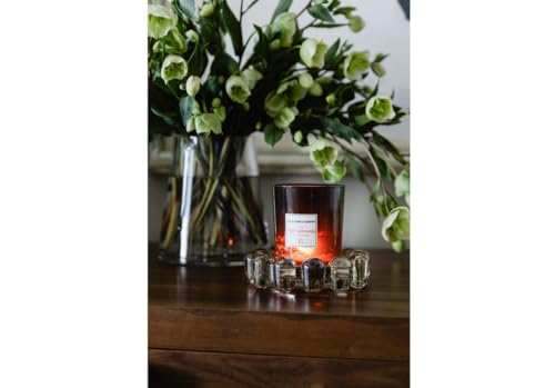 Alice Lane Original Bubble Candle Dish – Chic Smoky Glass Candle Dish for Home Decor – Decorative Modern Candle Holder for...