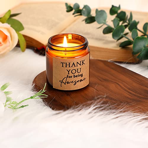 Fumete 4 Pcs Thank You Gifts Candles 3.5 oz Soy Wax Scented Candles Thank You for Being Awesome Inspirational Candle for T...