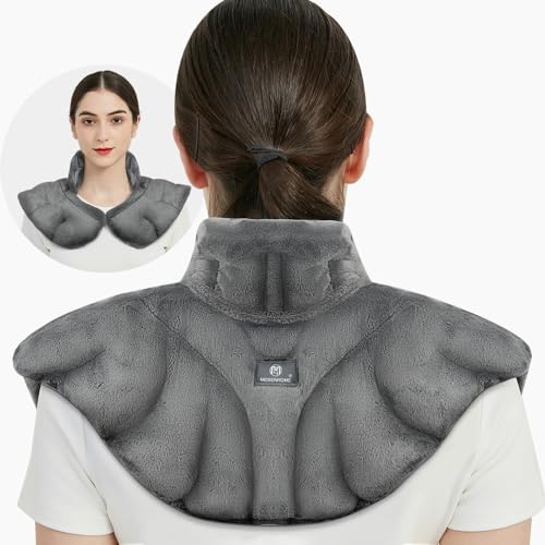Microwavable Heat Pad for Neck and Shoulders, Weighted Microwave Moist Heating Wrap for Pain Relief Sore Muscle Stress Ten...