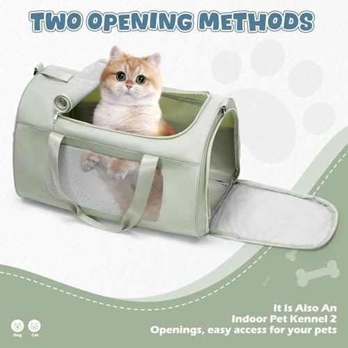 WEPLAN Extra-Large Cat Carrying Case Pet Dog Carrier Soft-Sided Cat Bag Airline Approved, Mesh Pet Carrier for Travel Outd...