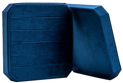 COWFEX Multiple Velvet Ring Storage Organizer Display Tray Jewelry Box Earring Holder Case for Wedding Birthday Christmas ...