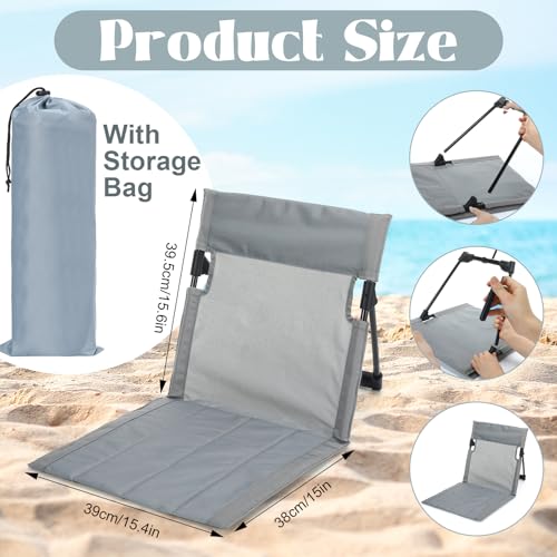 Karenhi 2 Pcs Foldable Poolside Chairs Portable Beach Chair Folding Poolside Chairs for Edge of Pool for Adults Traveling...