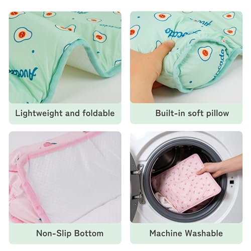 PUMYPOREITY Cooling Dog Bed, Pet Cooling Mat with Pillow, Ice Silk Cooling Dog Blanket, Self Cooling Pad for Cat,Dog, Wash...