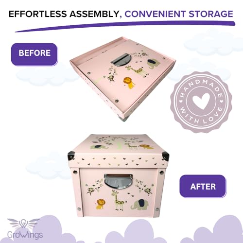 GroWings Baby Keepsake Box - Large Memory Storage for Newborns, Suitable for Boys and Girls, Strong, Durable, and Collapsi...