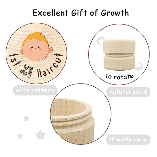Baby Keepsake Box For First Hair, First Hair Wooden Box, Cute Lost First Haircut Keepsake, Baby Toddler Hair Case For Baby...