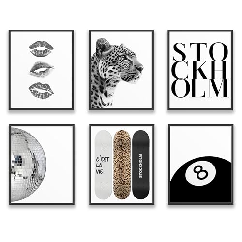 TwoDays Stockholm Style Room Decor for Women, Chic Trendy Wall Art for Living Room Aesthetic, Luxury Fashion Posters for H...