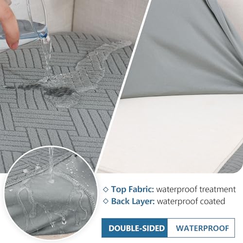 hyha Waterproof Couch Cushion Covers, Stretch Magic Sofa Seat Slipcover, Waterproof Sectional Couch/Sofa Cushion Covers fo...