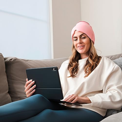 TheraICE Headache Relief Cap, Migraine Ice Pack Mask Products, Women Cooling Gel Hat, Face Cold Compress Head Wrap for Her...