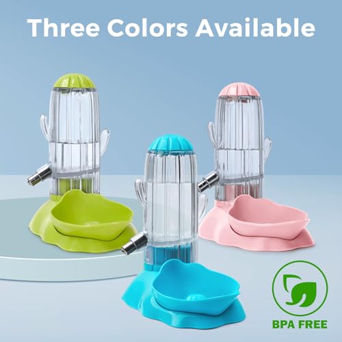 VANNON 2 in 1 Hamster Feeder Small Animal Water Bottle & Food Bowl Water Dispenser & Food Dish Bowl for Hamster, Small Mic...