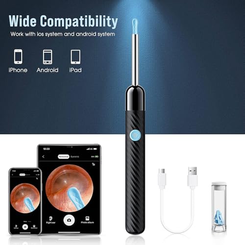 LEIPUT Ear Wax Removal - Earwax Remover Tool with 8 Pcs Ear Set - Ear Canal Cleaner with 1080P Camera - FSA HSA Eligible -...