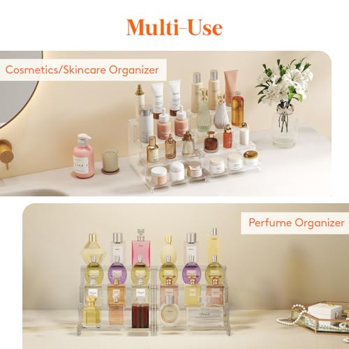 Lifewit Perfume Organizer, Bedroom Decor, Cologne Cupcake Stand, Tool-Free Assembly, Makeup Display Shelf for Vanity Bathr...