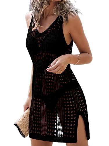 KISSMODA Womens Swimsuit Cover Up Sleeveless Swimwear Knit Beach Dress Coverup Bathing Suit Crochet 2026 Summer Trendy S-XXL