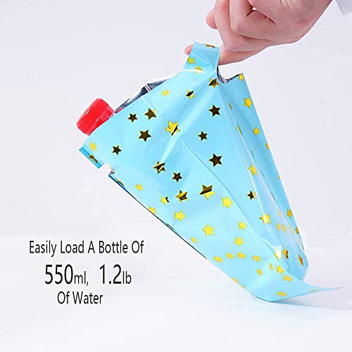 HABILE 48 pieces of thicker gift bags with handles, plastic party candy bags with sparkling stars, suitable for all kinds ...