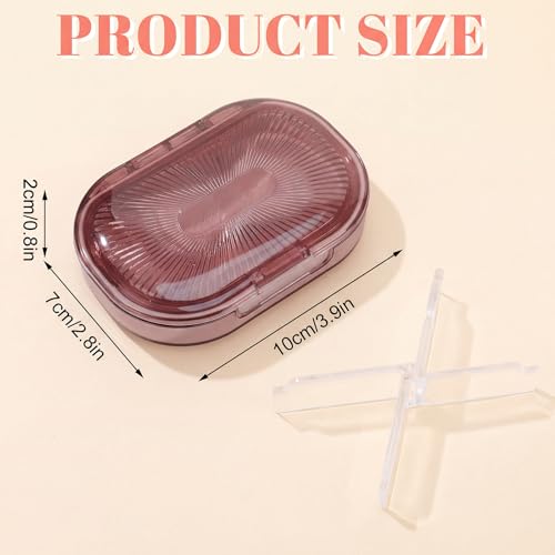 bomyarJr 4 Pcs Qtip Holder Pink Hair Tie organizer Small Container Portable Travel Qtips Case Cotton Swab Holder Flosser D...