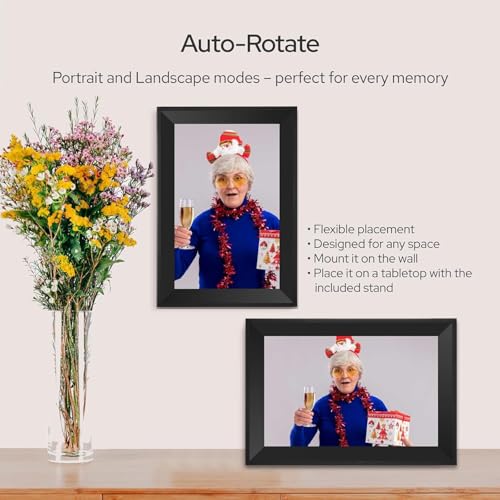 Uhale Digital Picture Frame 10.1 inch IPS Touch Screen Digital Photo Frame WiFi Enabled丨Wall Mountable丨Auto-Rotate Send Be...