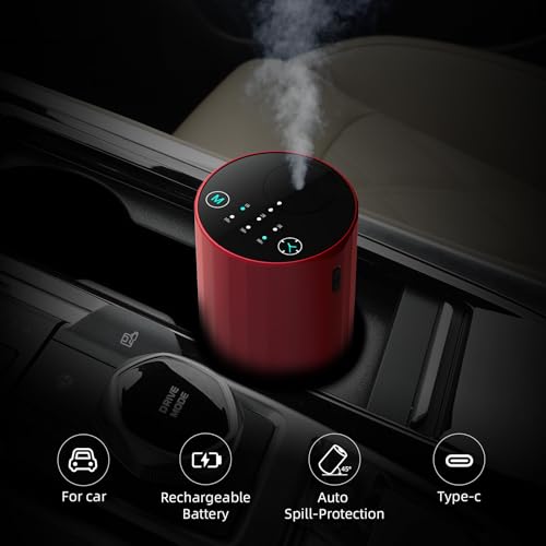 Waterless Essential Oil Diffuser Aromatherapy Scent Diffusers for Home Large Room, Bedroom, Car, Office, Desk, Battery Ope...