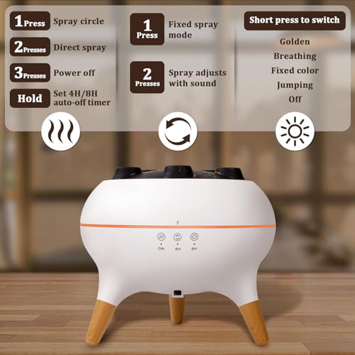 Essential Oil Diffuser for Home, Bedroom Humidifiers, Air Scent Aroma Aromatherapy Ultrasonic Humidifier Machine Timer Sma...