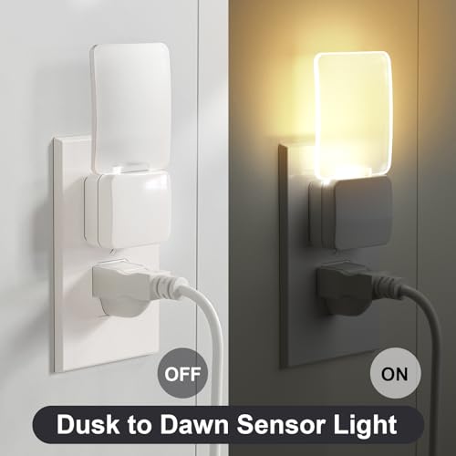 oviitech Superior Night Light with Dusk to Dawn Light Sensor at Bottom, Light in Warm White for Hallway, Bedroom, Living R...