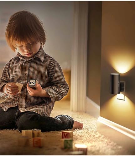 TSEXES LED Night Lights Plug into Wall, Dusk to Dawn Sensor,5-300LM Adjustable Brightness, Soft White 3000K,Dimmable Night...