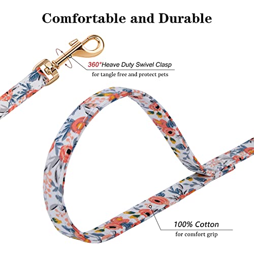 CHEDE No Pull Floral Pattern Dog Harness- Lightweight, Soft, Adjustable Small Harness and Leash Set, Suitable for Puppy Sm...