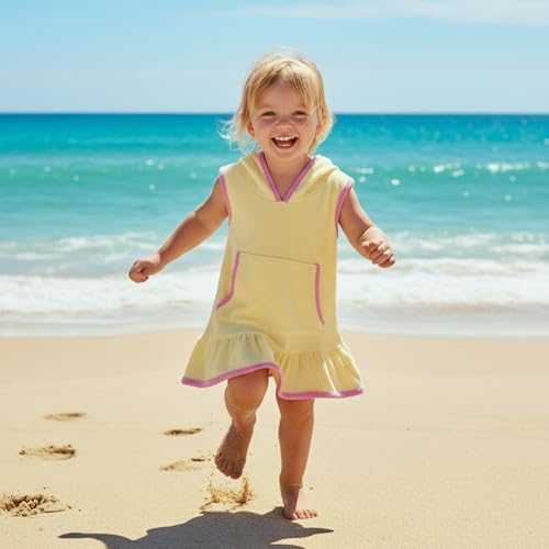 citgeett Toddler Little Girl Swim Cover Up Beach Towel Robe Bathing Suit Cover Ups Swimsuit Summer Baby Beach Essentials