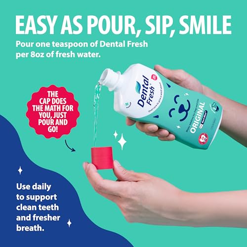 Dental Fresh Water Additive for Dogs and Cats, Clean Teeth and Fresh Breath, Daily Pet Oral Care, Flavorless, 32 fl oz