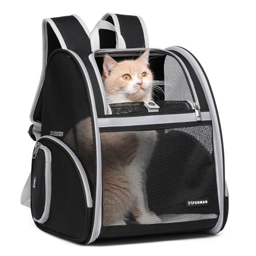 Cat Backpack Carrier for Small Dogs and Medium cat Puppy Kitten Bunny Pet Carrier Backpack Collapsible with Fully Ventilat...