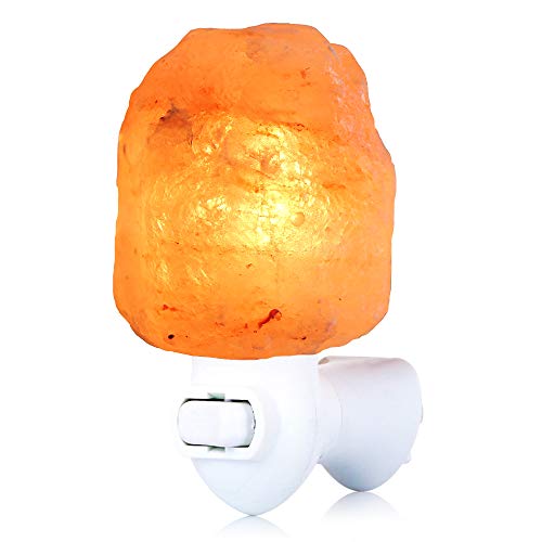 pursalt Himalayan Salt Lamp Night Light Plug in, Certificated 360 Degree Rotatable Wall Plug with Extra 2 Replacement Bulb...