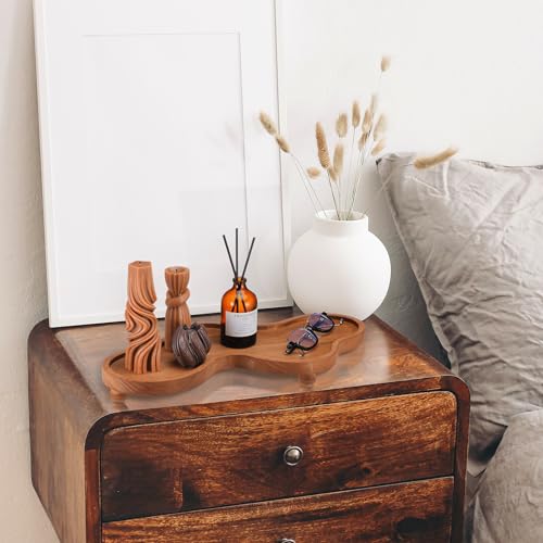 Uiifan Wood Cloud Perfume Tray Irregular Jewelry Decorative Tray for Women Trinket Dish Ring Holder Dish Room Aesthetic De...