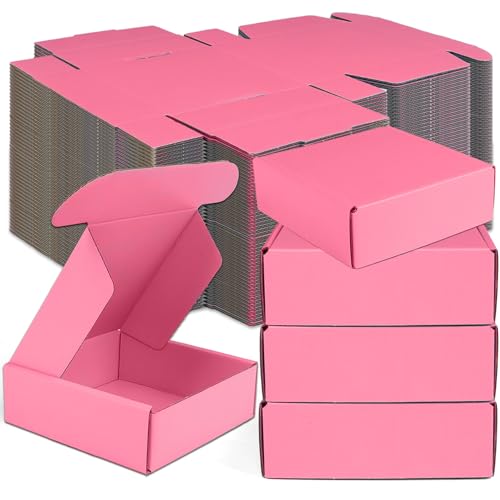 Small Shipping Boxes, 50 Pack Cardboard Box Corrugated Mailer Boxes Small Corrugated Boxes For Shipping Packaging Craft Gi...